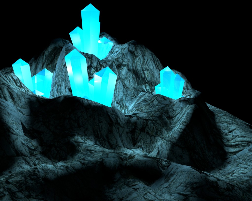 Crystal cave scene preview image 1